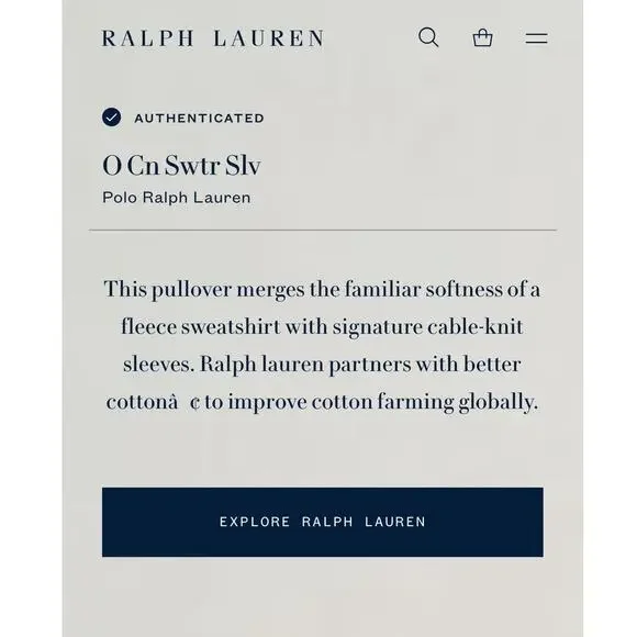 Polo by Ralph Lauren Cream Crew Neck Sweater - Picture 4 of 16